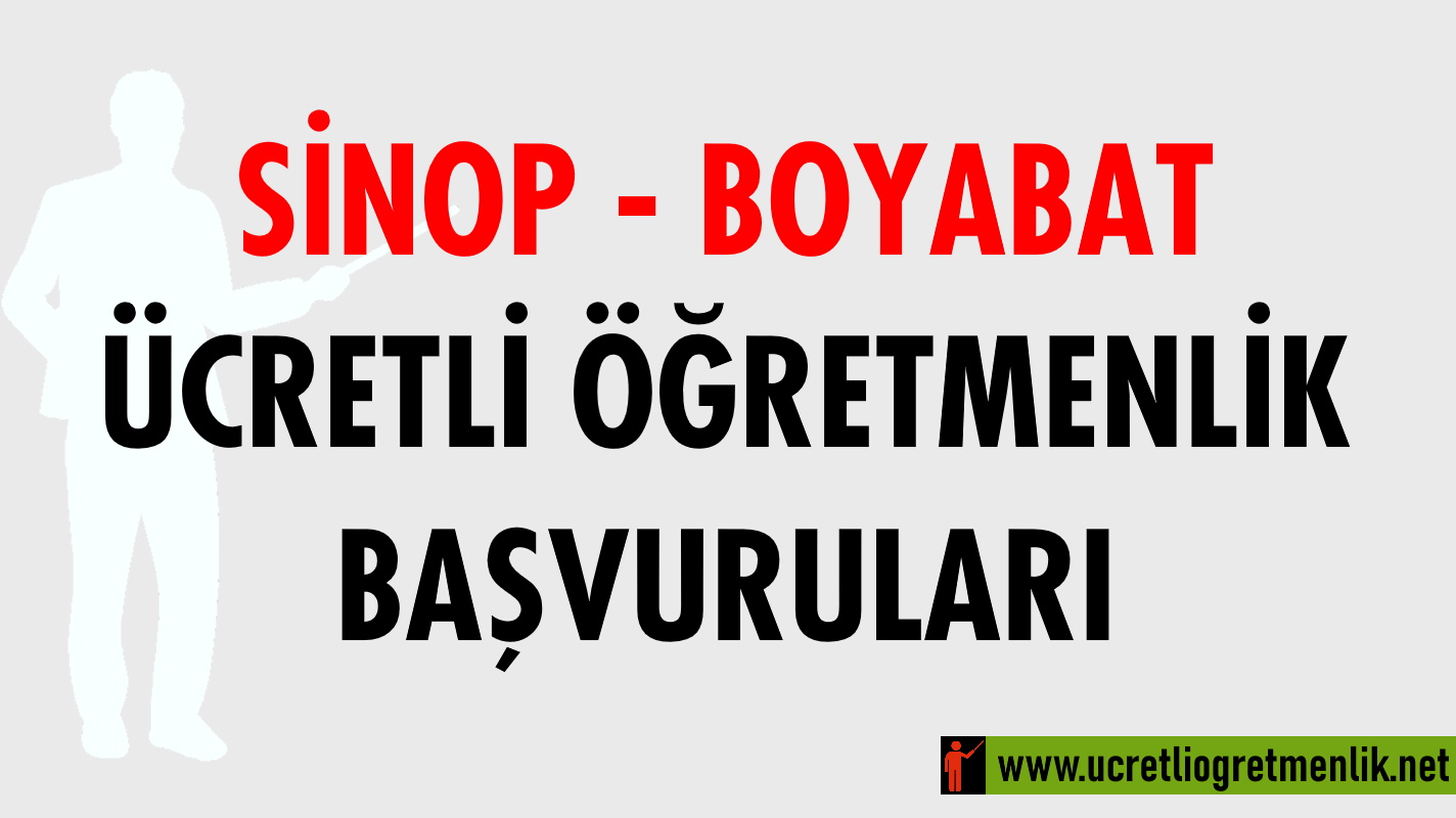 Sinop Boyabat Ücretli Öğretmenlik Başvuruları (2020-2021)