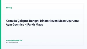 Kamuda Çalışma Barışını Dinamitleyen Maaş Uçurumu: Aynı Geçmişe 4 Farklı Maaş