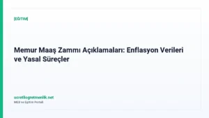 Memur Maaş Zammı Açıklamaları: Enflasyon Verileri ve Yasal Süreçler