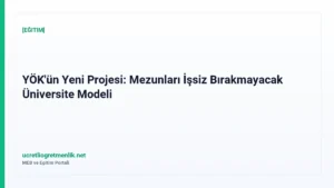 YÖK’ün Yeni Projesi: Mezunları İşsiz Bırakmayacak Üniversite Modeli